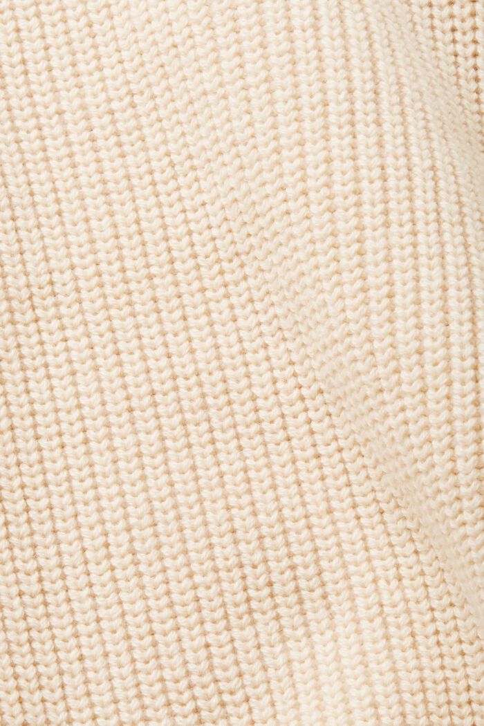 Strikket pullover med lynlås i halv længde, LIGHT TAUPE, detail image number 4
