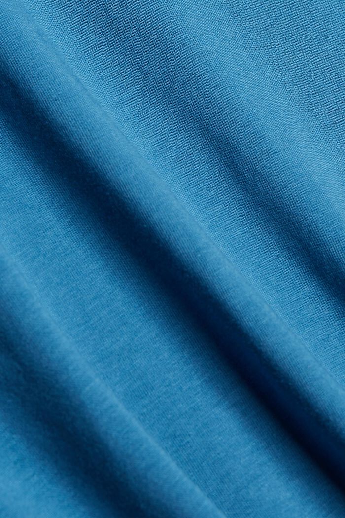 T-shirt i jersey med print, 100% økologisk bomuld, PETROL BLUE, detail image number 4
