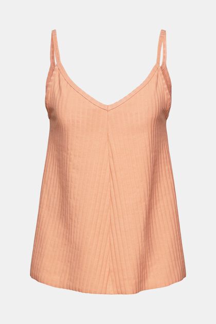 Tanktop i riblook, DUSTY NUDE, overview