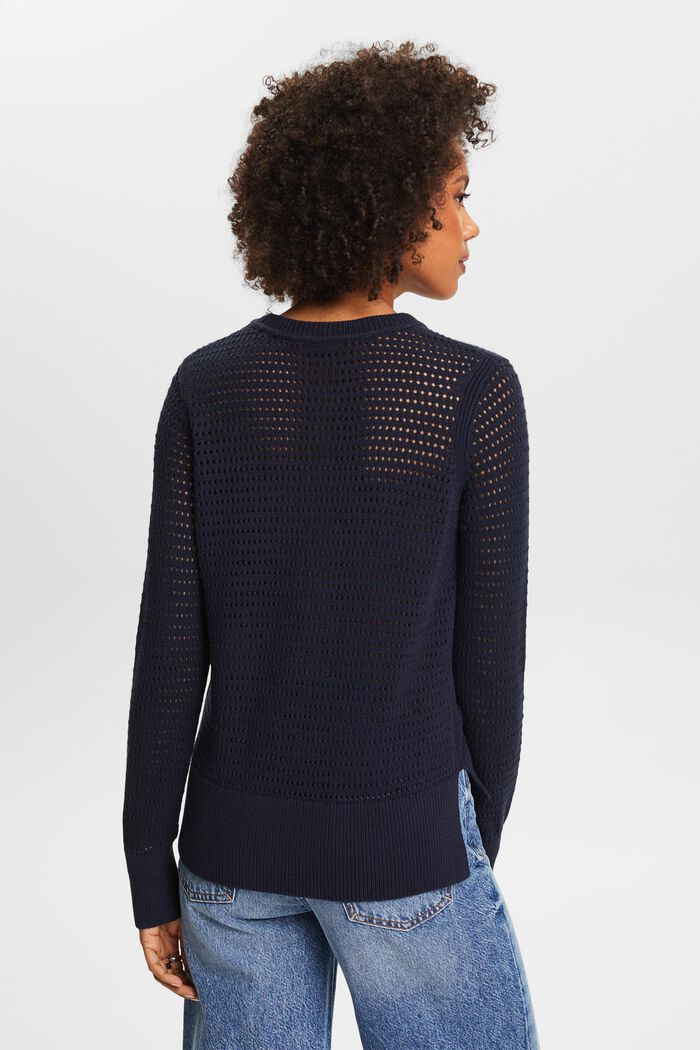 Sweater i mesh, NAVY, detail image number 2