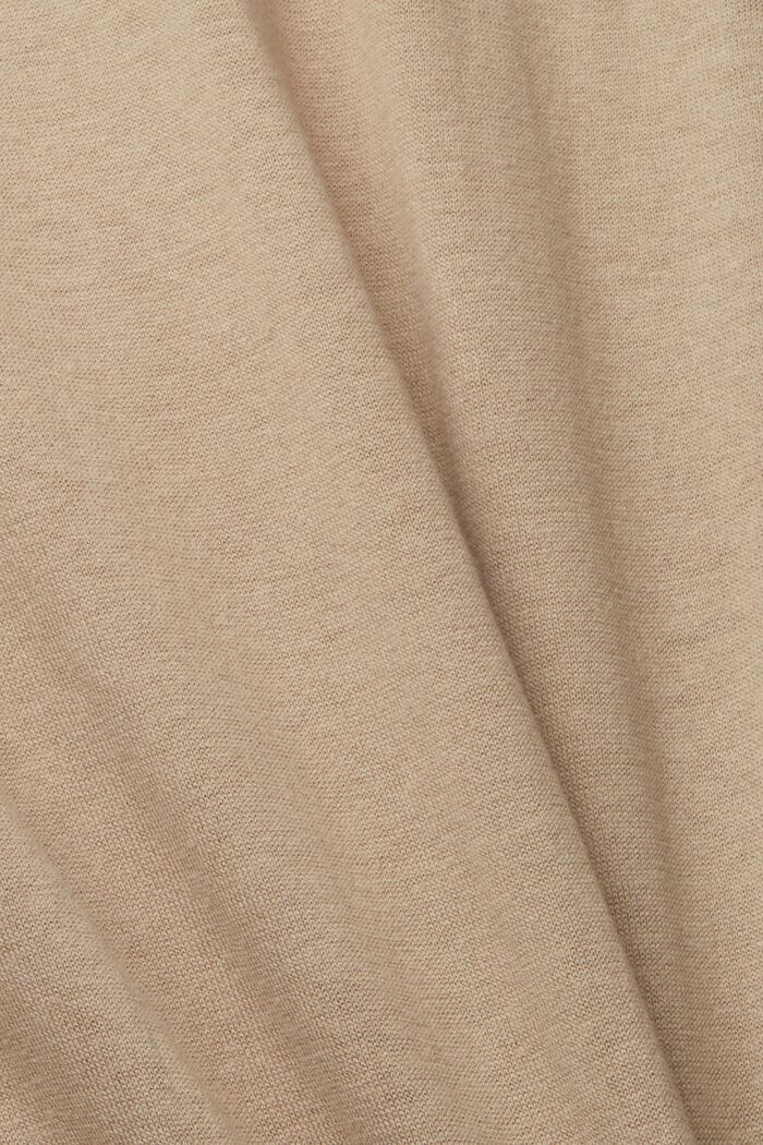 Med TENCEL™: langærmet poloskjorte, PALE KHAKI, detail image number 5