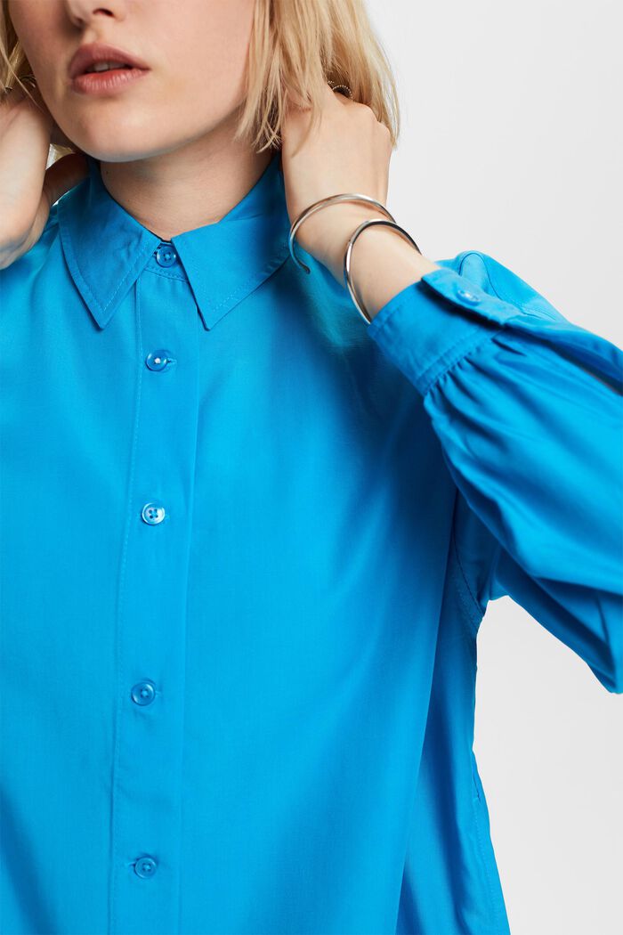 Oversized skjortebluse, BLUE, detail image number 2