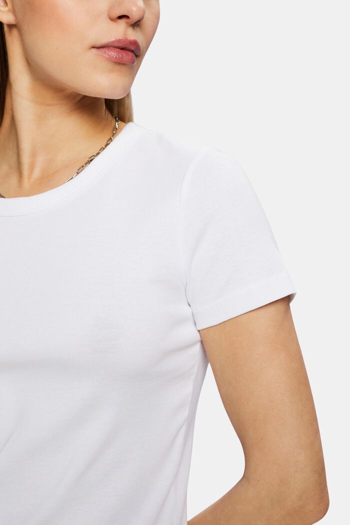Kortærmet T-shirt i bomuld, WHITE, detail image number 2