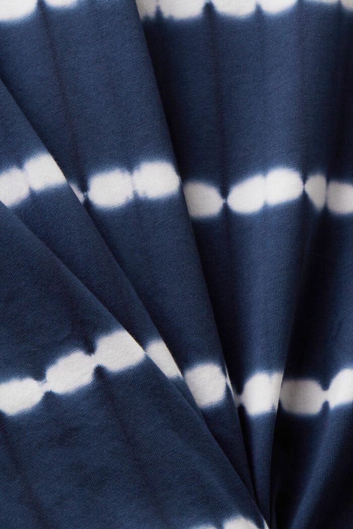 Tie-dye poloshirt i bomuld, NAVY, detail image number 5