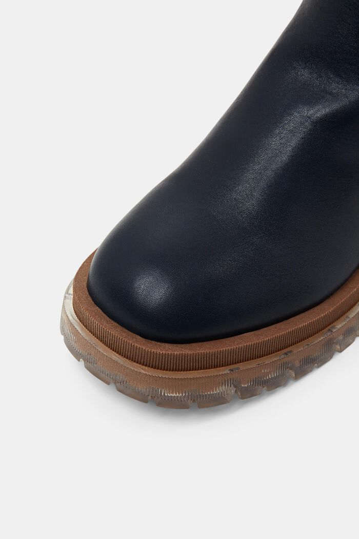 Chunky støvler i imiteret læder, NAVY, detail image number 3