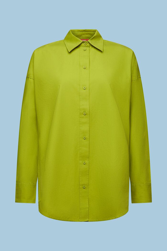 Skjorte i bomuldspoplin, LEAF GREEN, detail image number 6