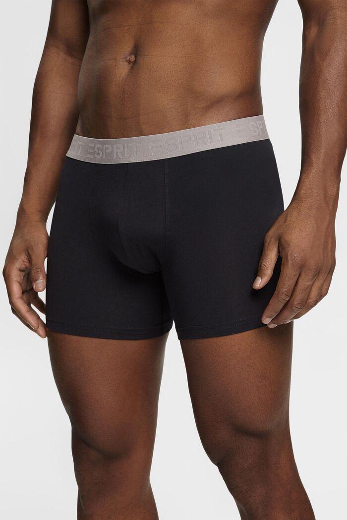 Multipakke med lange shorts i bomuldsstretch til mænd, WHITE, detail image number 1