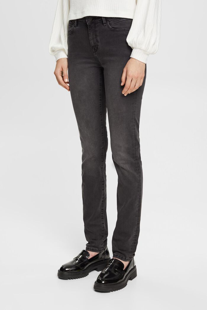 Slim jeans med mellemhøj talje, GREY DARK WASHED, detail image number 0