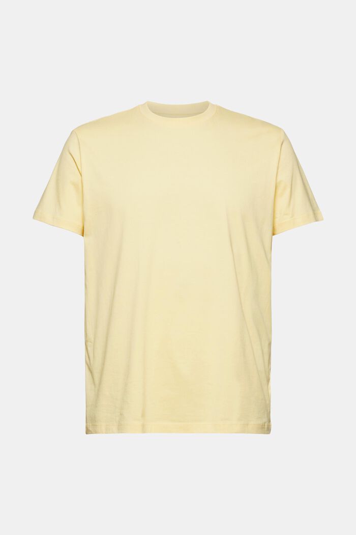 Jersey-T-shirt af 100% økologisk bomuld, LIGHT YELLOW, detail image number 0