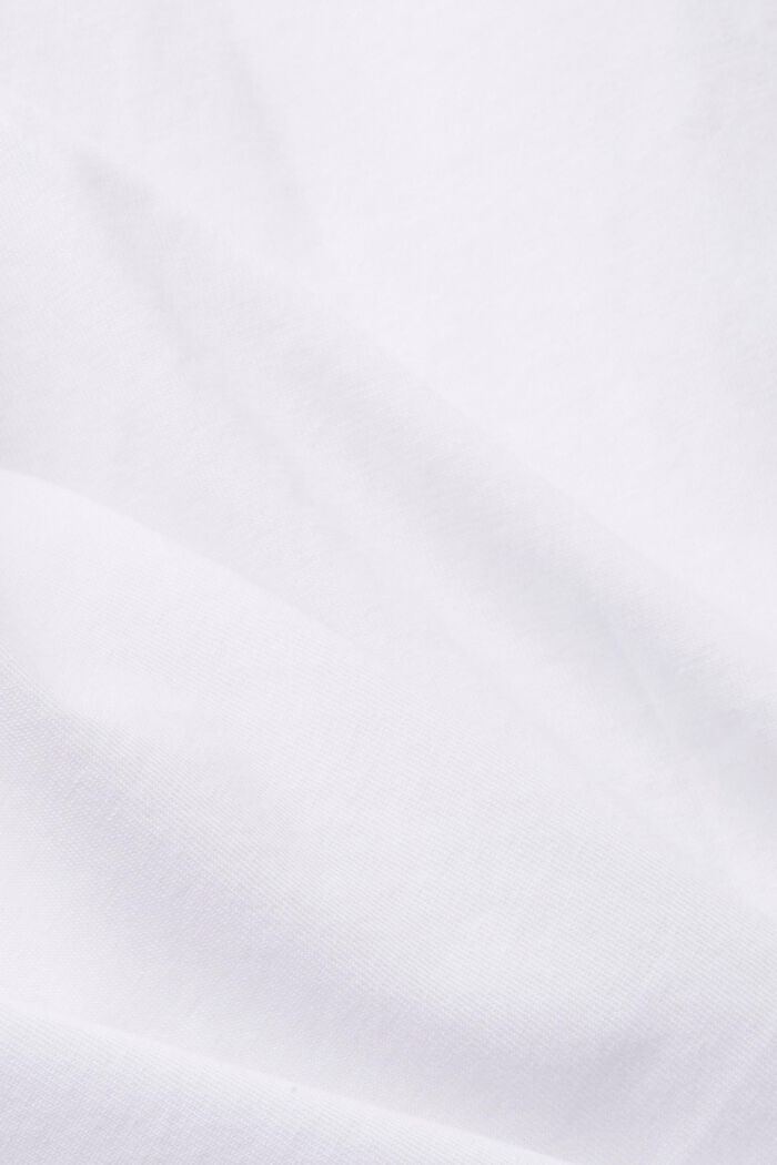 Ærmeløs bomulds-T-shirt med V-hals, WHITE, detail image number 5