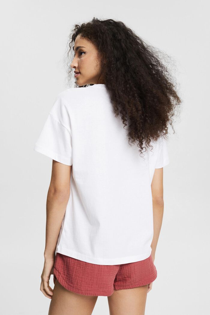 Jersey-T-shirt med print, WHITE, detail image number 3