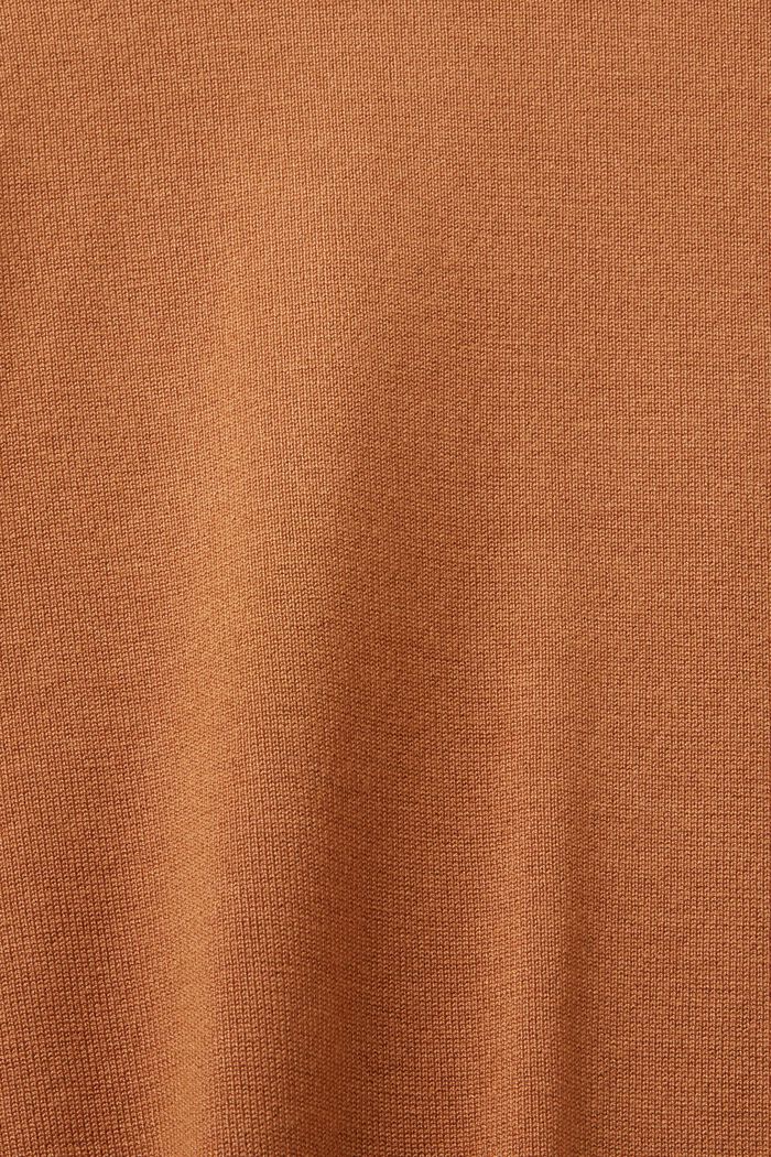 Langærmet sweater med rullekrave, CARAMEL, detail image number 5
