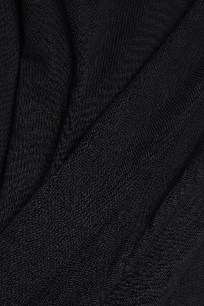 Basis-pullover af økologisk bomuldsblanding, BLACK, detail image number 4