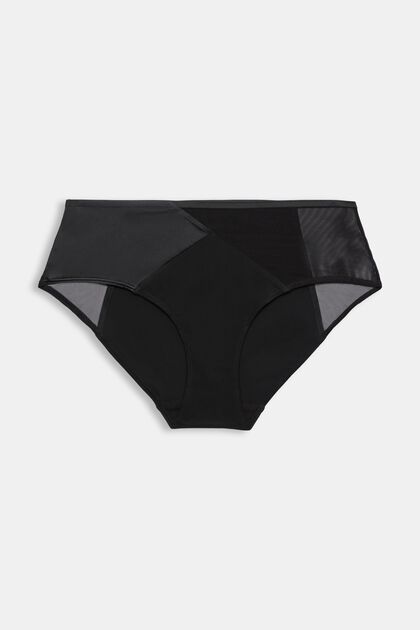 Hipster-shorts med block-design, BLACK, overview