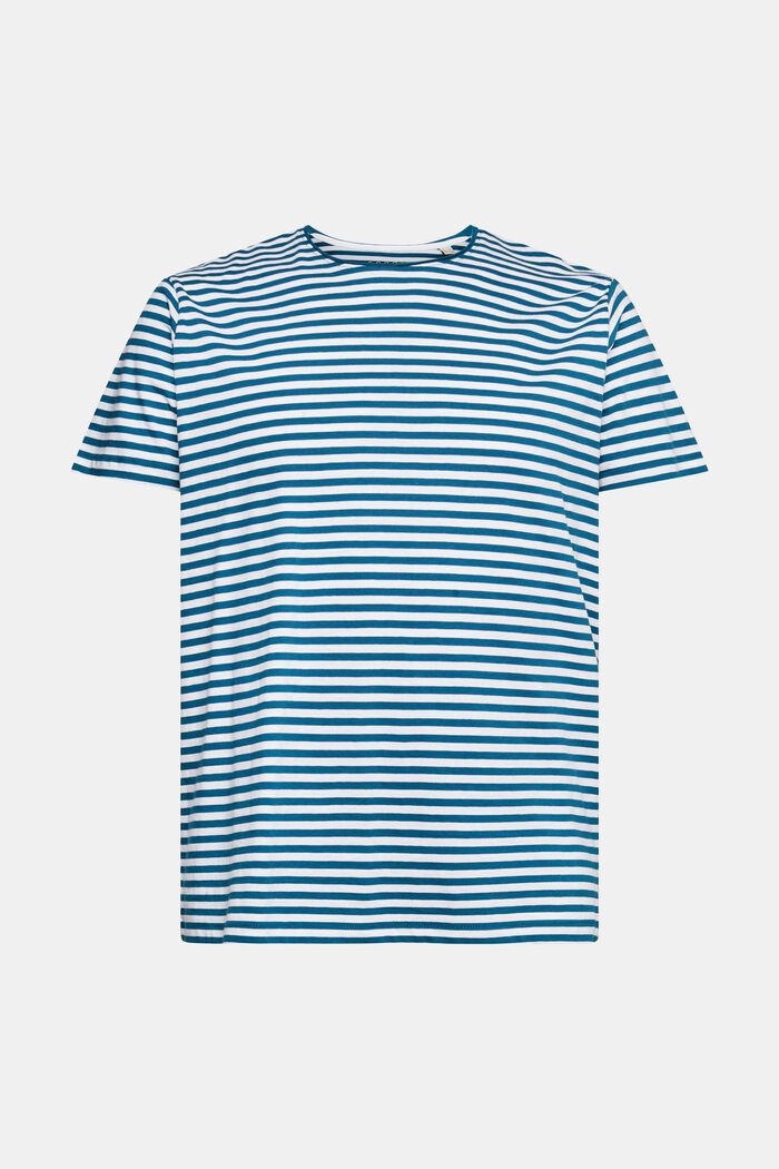 Jersey-T-shirt med striber, PETROL BLUE, detail image number 5