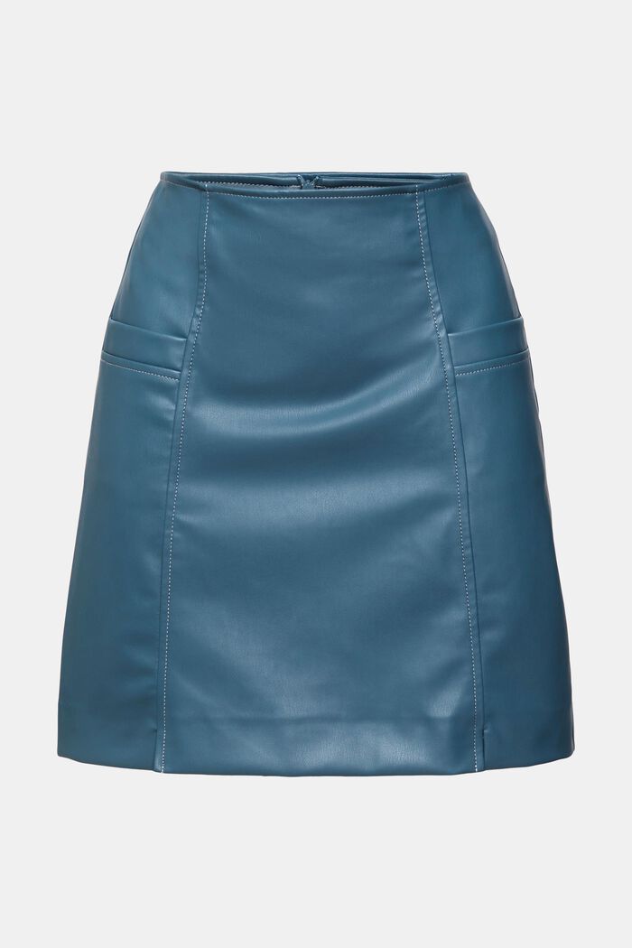 Mini-nederdel i læderlook