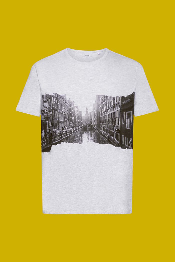 T-shirt i slubjersey med print, LIGHT GREY, detail image number 6