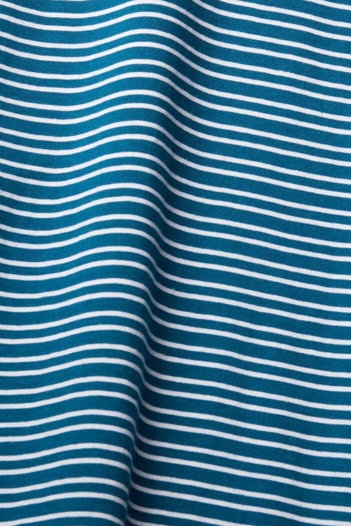 Jersey-T-shirt, 100% bomuld, PETROL BLUE, detail image number 5