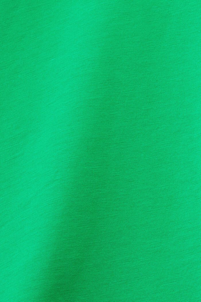 T-shirt i pima-bomuldsjersey med rund hals, GREEN, detail image number 6