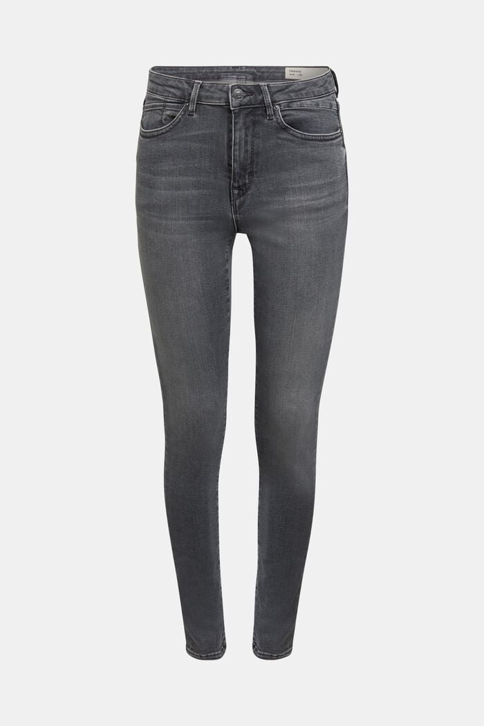 Jeans med stretch, GREY MEDIUM WASHED, overview