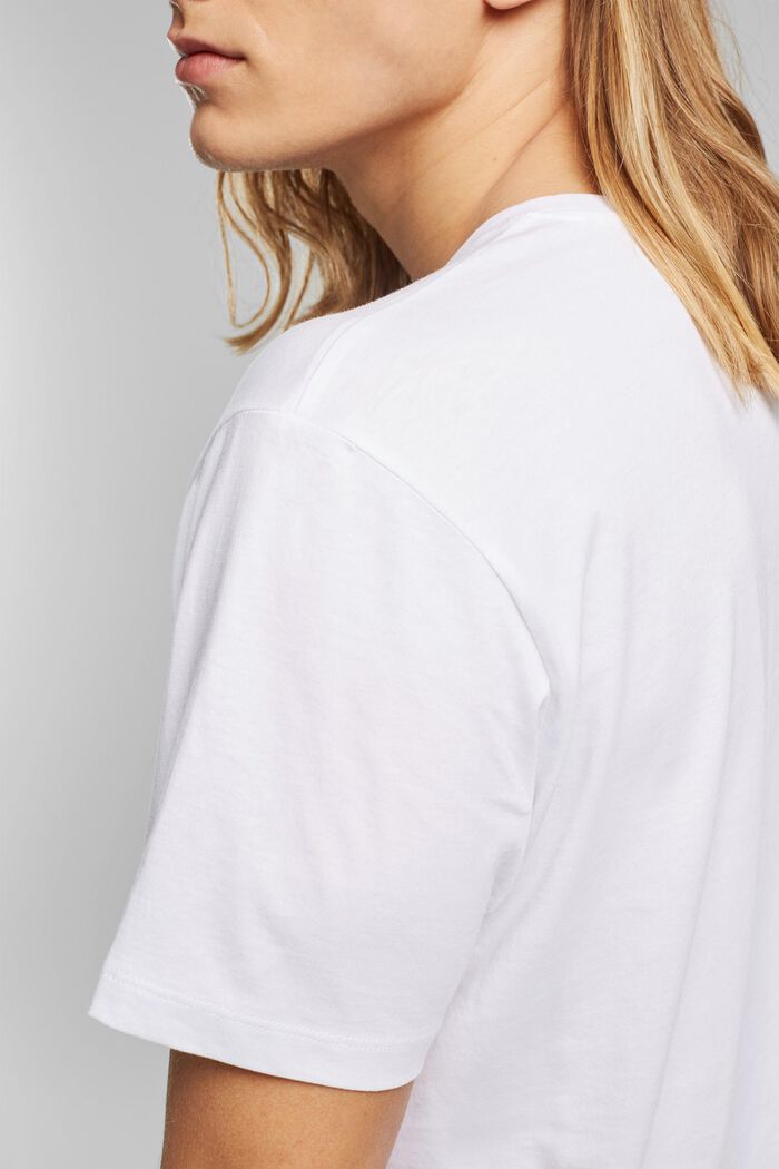 T-shirt i jersey af 100 % økologisk bomuld, WHITE, detail image number 1