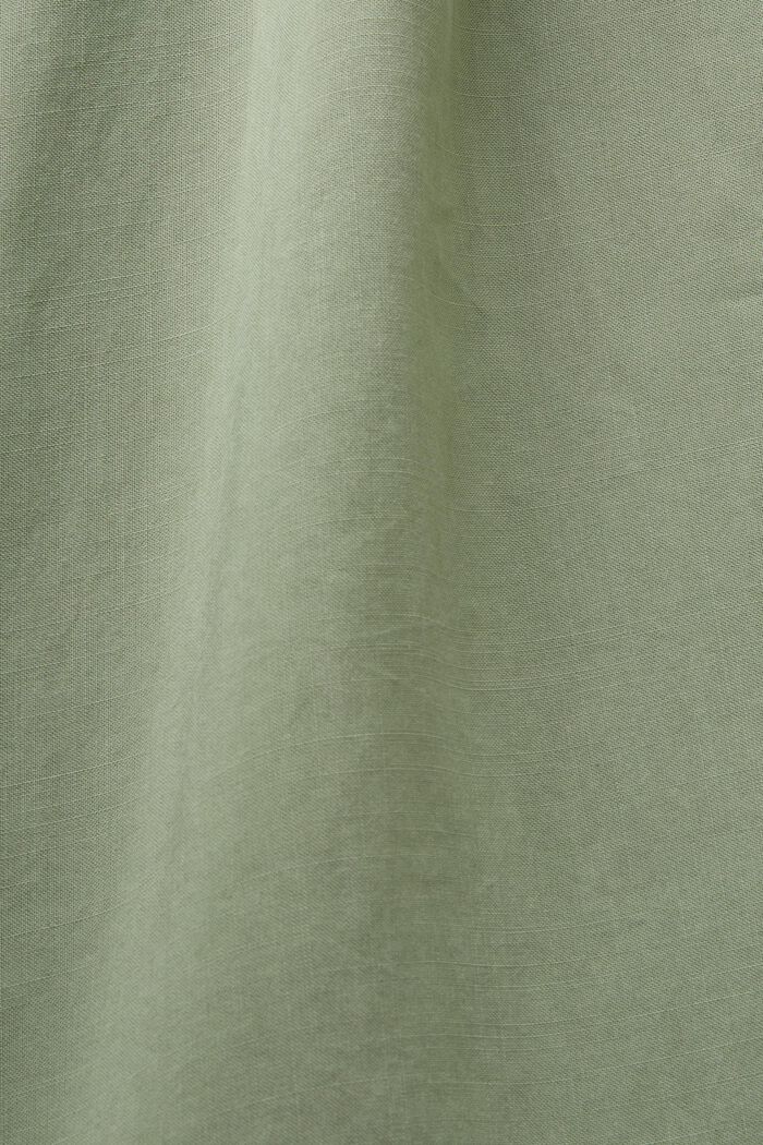 Ærmeløs kjole med elastisk krave, PALE KHAKI, detail image number 5