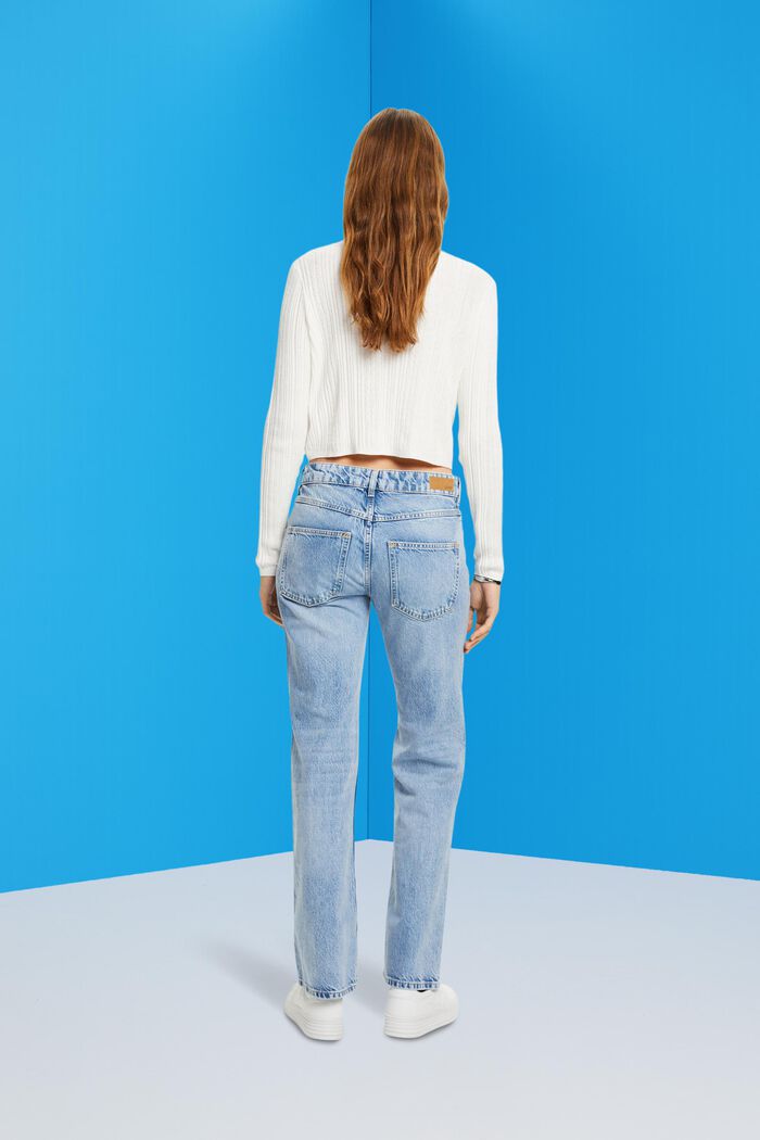 Jeans med mellemhøj talje og retro-svaj, BLUE MEDIUM WASHED, detail image number 3