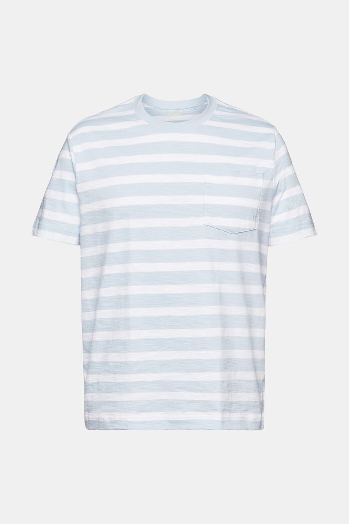 Stribet T-shirt i bomuldsjersey, LIGHT BLUE, detail image number 6