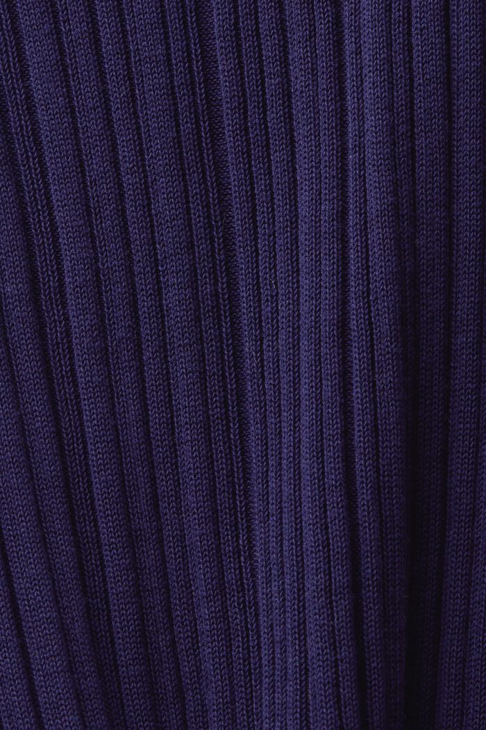 Ribbet, ærmeløs sweater, NAVY, detail image number 6