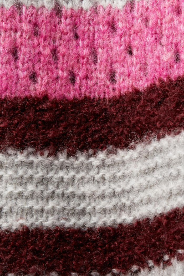 Stribet pullover med rullekrave, LIGHT GREY, detail image number 6