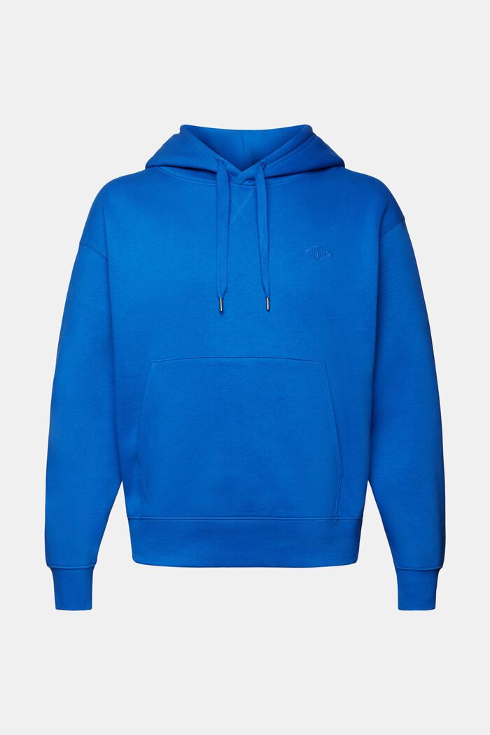 Sweatshirt med hætte og syet logo, BRIGHT BLUE, detail image number 6