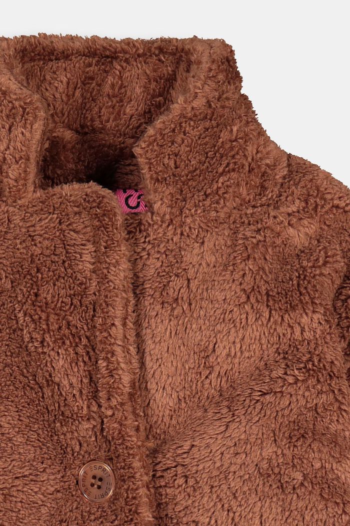 Superblød frakke i kunstpels, DARK BROWN, detail image number 2
