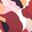 Polstret bikinitop med bøjle og blomsterprint, DARK RED, swatch