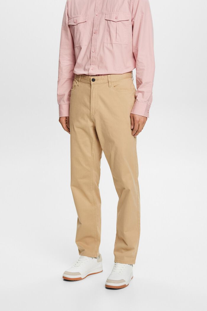 Klassiske lige bukser, BEIGE, detail image number 0