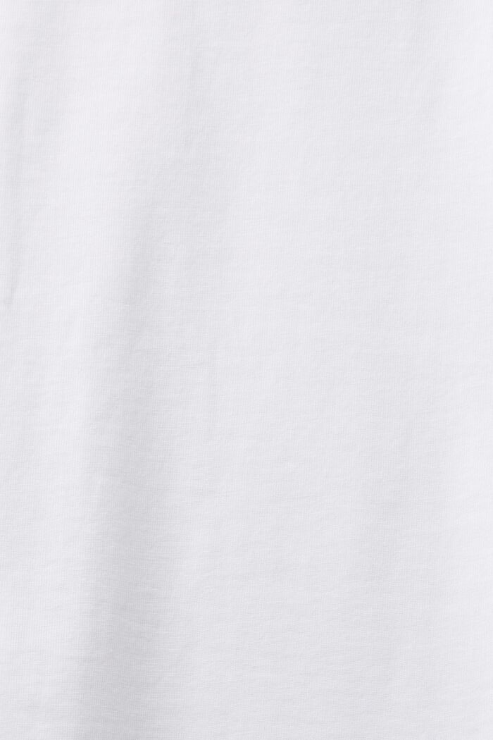 Kortærmet T-shirt med rund hals, WHITE, detail image number 4