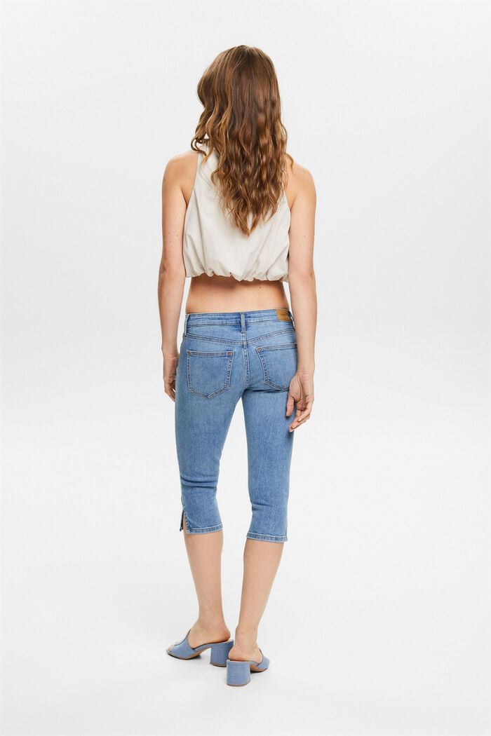 Capri-jeans med mellemhøj talje, BLUE LIGHT WASHED, detail image number 2