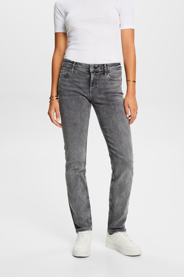 Jeans med vide ben, GREY MEDIUM WASHED, detail image number 0