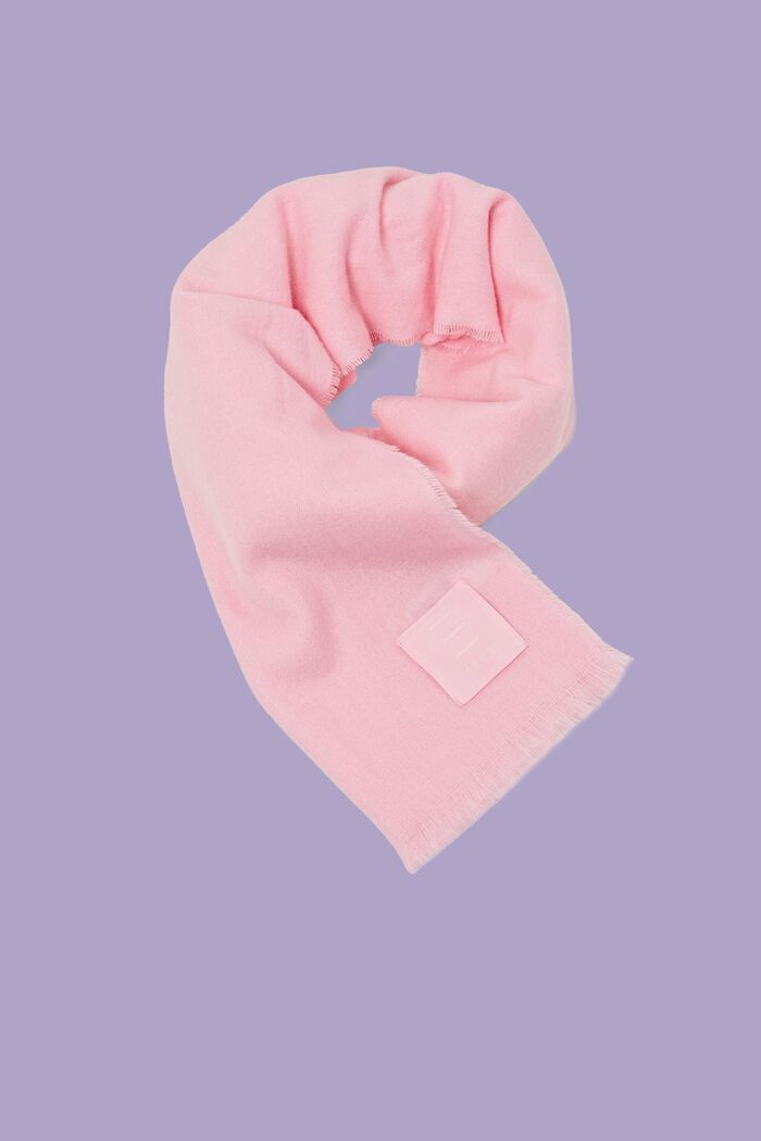 Tørklæde i børstet uldmiks, PASTEL PINK, detail image number 0