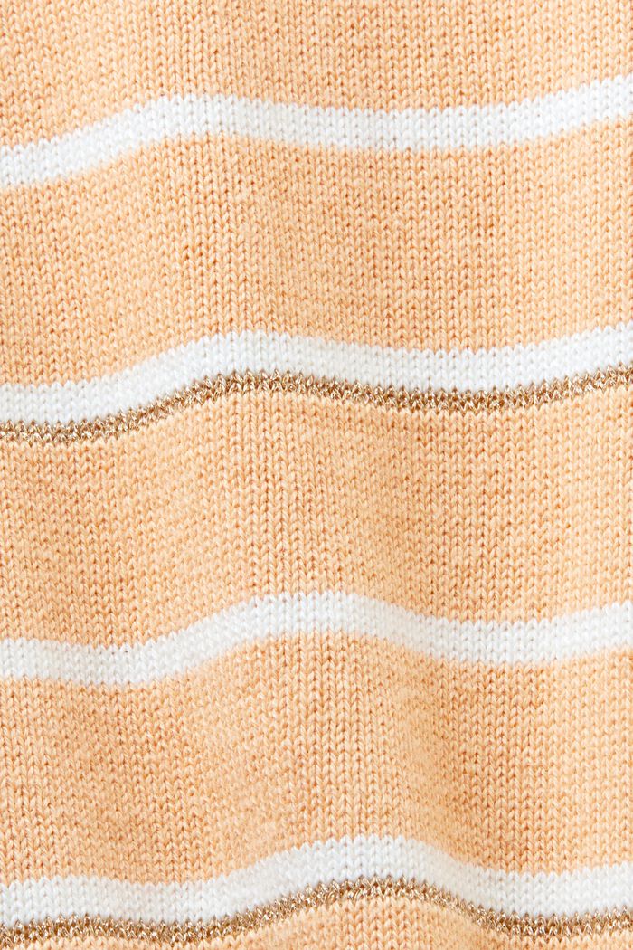 Stribet pullover i strik med kashmir, BEIGE, detail image number 5