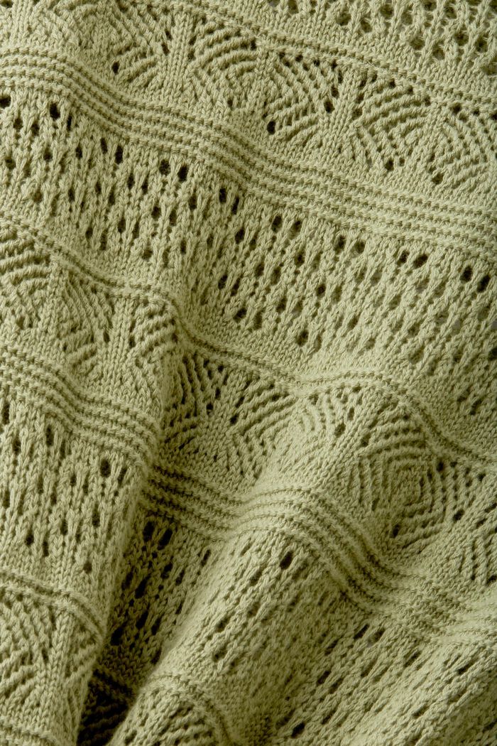 Struktureret pullover i bæredygtig bomuld, LIGHT KHAKI, detail image number 5