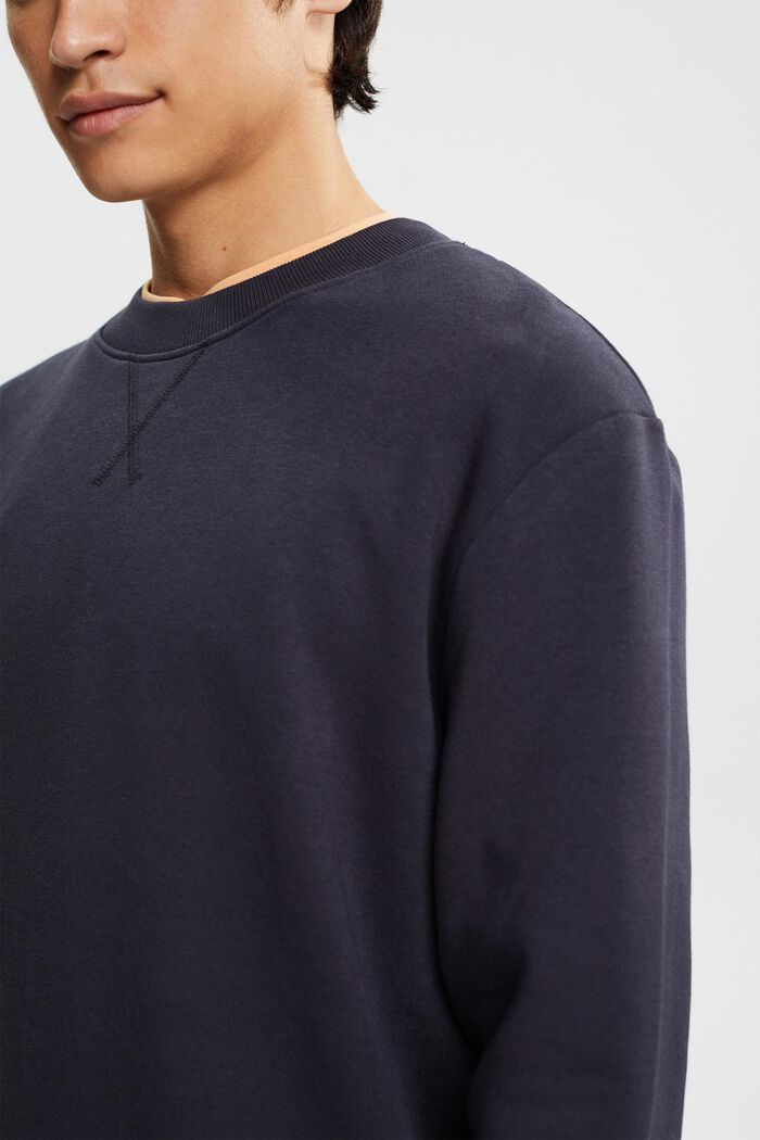Genanvendte materialer: ensfarvet sweatshirt, NAVY, detail image number 0