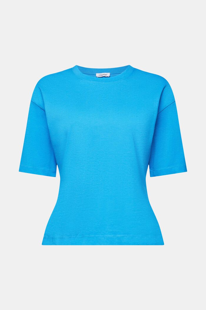 Taljeret T-shirt med rund hals, BLUE, detail image number 6
