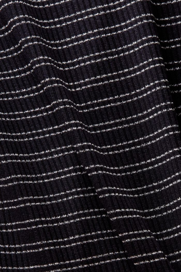 Langærmet rullekravetrøje med glimmerstriber, NAVY, detail image number 4