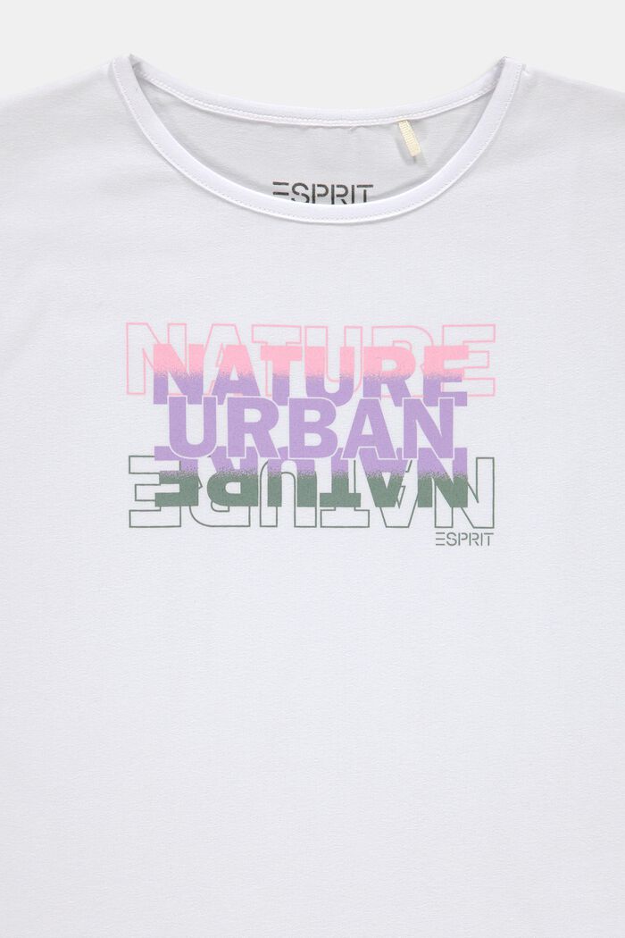 Print-T-shirt af bomuldsstretch, WHITE, detail image number 2