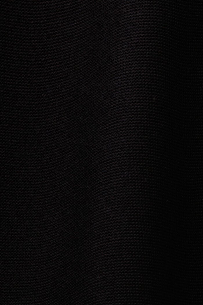 Strikket kjole med korte ærmer, BLACK, detail image number 4