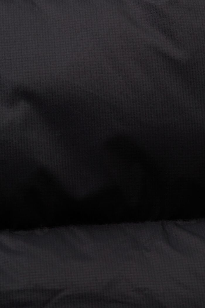 Pufferfrakke med hætte og dun, BLACK, detail image number 6