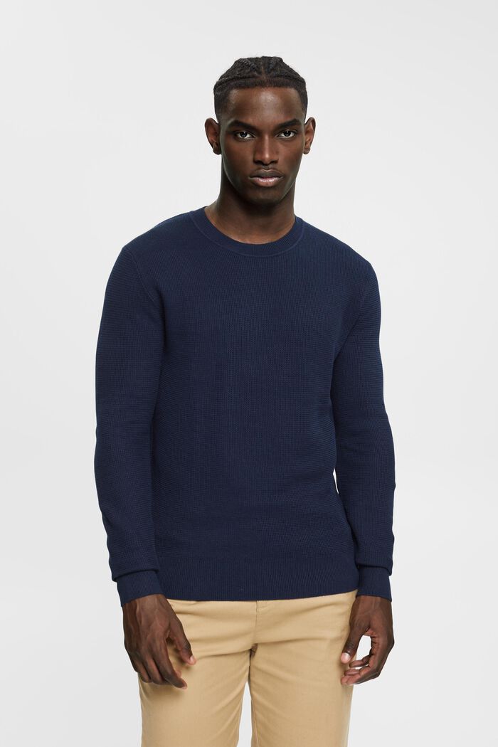Stribet sweater, NAVY, detail image number 0