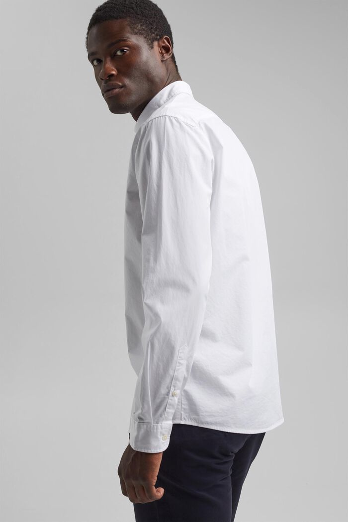 Skjorte af 100% økologisk pima-bomuld, WHITE, detail image number 3