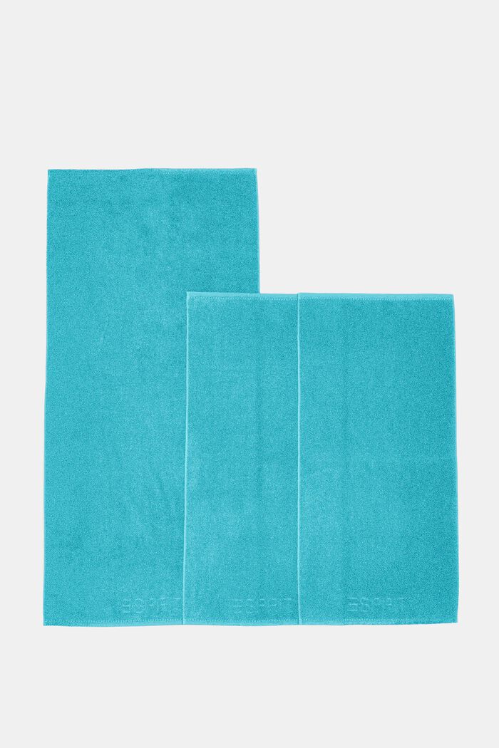 Med TENCEL™: Håndklædesæt af frotté med 3 stk., TURQUOISE, detail image number 3