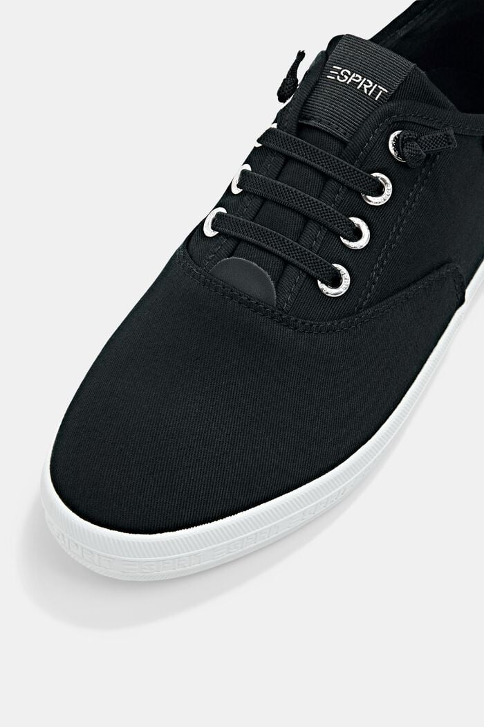 Sneakers med elastiske snørebånd, BLACK, detail image number 4